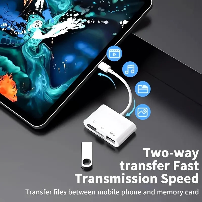 3 In 1 Adapter Type-C, Tf, Cf, Sd, Memory Card Reader, Recorder, Compact Flash Usb-C, Pro, Huawei, Macbook