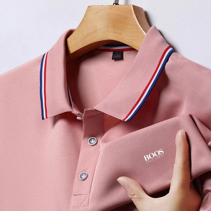 Embroidery New Summer Polo Shirt Men High Quality Men's Short Sleeve Top Business Casual Breathable Hot Sales Polo-shirt for Men