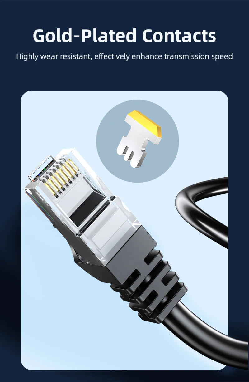 CYANMI Ethernet Cable Cat6 Lan Cable UTP RJ45 Network Patch Cable 10m 50m For PS PC Internet Modem Router Cat 6 Cable Ethernet