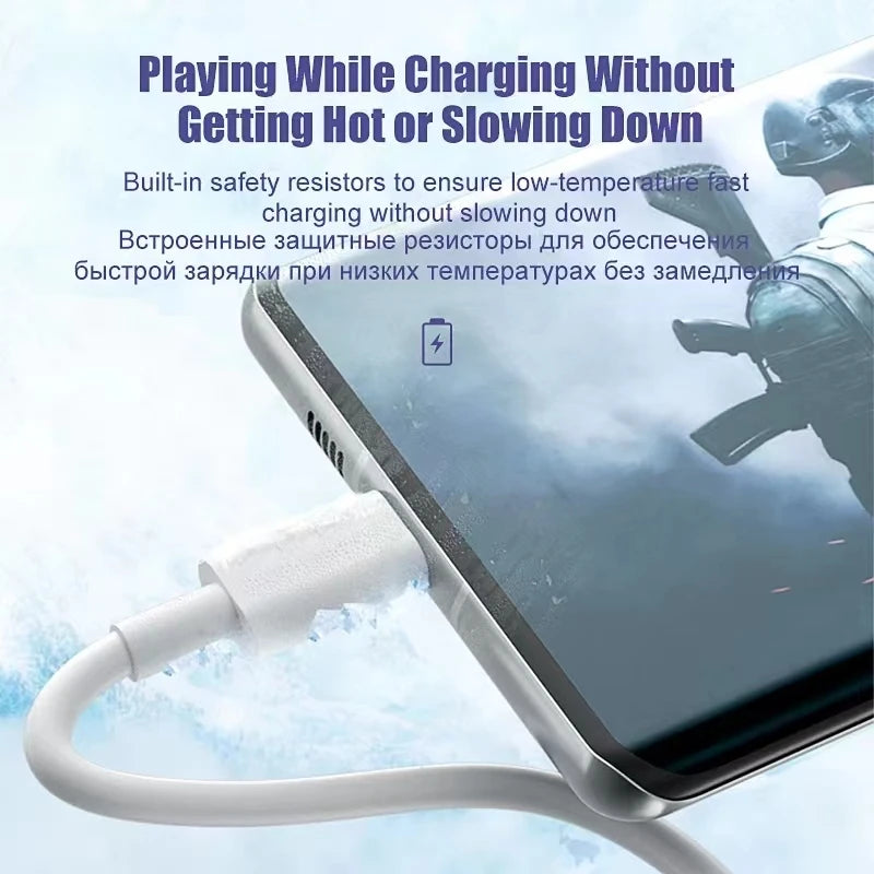 NNBILI 1-3PCS 10A 100W Type C Super Fast Charging Cable Data Cord For  Huawei OPPO vivo iQoo Quick Charing USB C Cables
