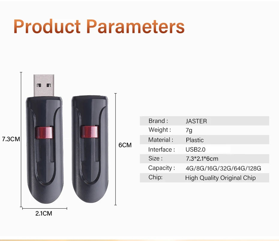 High -capacity speed USB Flash Drives 2.0 128GB 64GB Black Free Keychain Pen Drive 32GB Storage Memory Stick Mini Business Gift