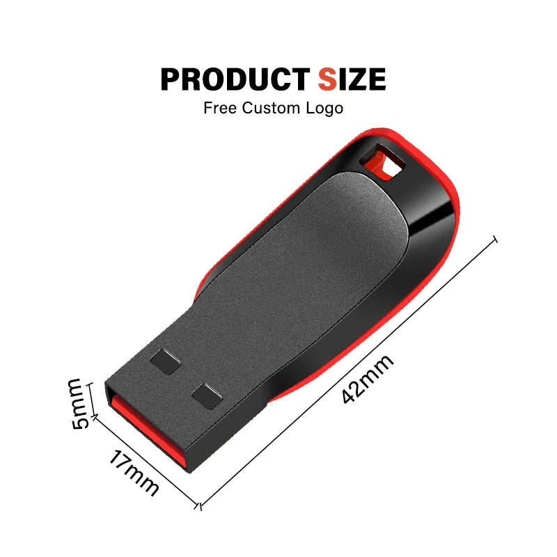 High -capacity speed USB Flash Drives 2.0 128GB 64GB Black Free Keychain Pen Drive 32GB Storage Memory Stick Mini Business Gift